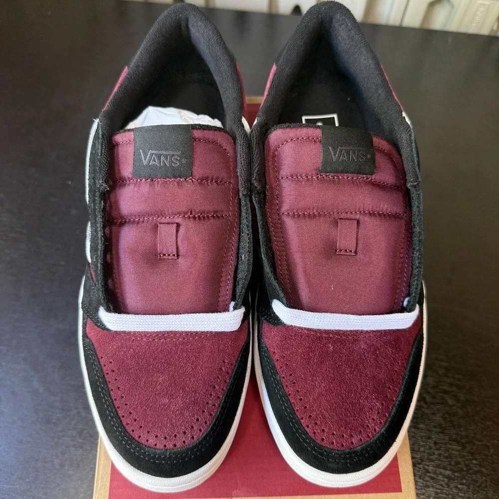 Vans Lowland 2.0 Skate Sneakers Shoes Red Black Men's Size 9 - VN000D6R2Q1